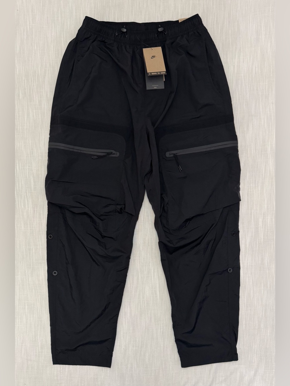 Nike Sportswear Tech Pack Woven Cargo Pants Black Mens Sm HJ2940-010 MSRP $185